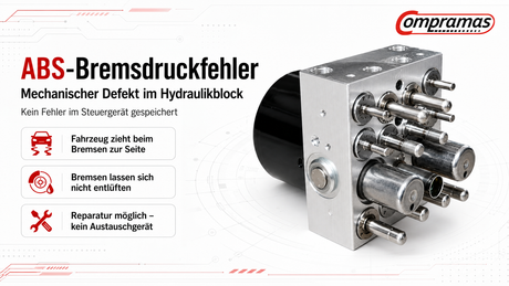 ABS-Bremsdruckfehler ohne Fehlercode – mechanischer Defekt im Hydraulikblock