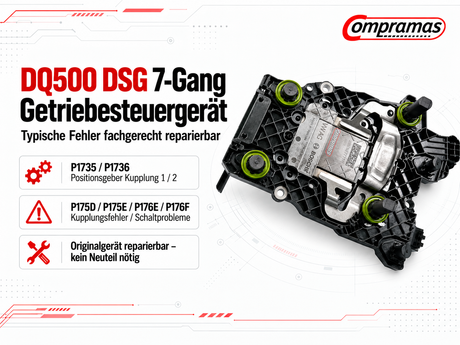 DQ500 Getriebesteuergerät defekt – Reparatur bei P1735, P1736, P175D, P175E, P176E und P176F