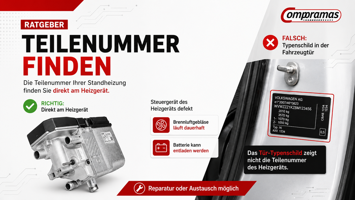 Wo finde ich die Teilenummer meiner Standheizung?